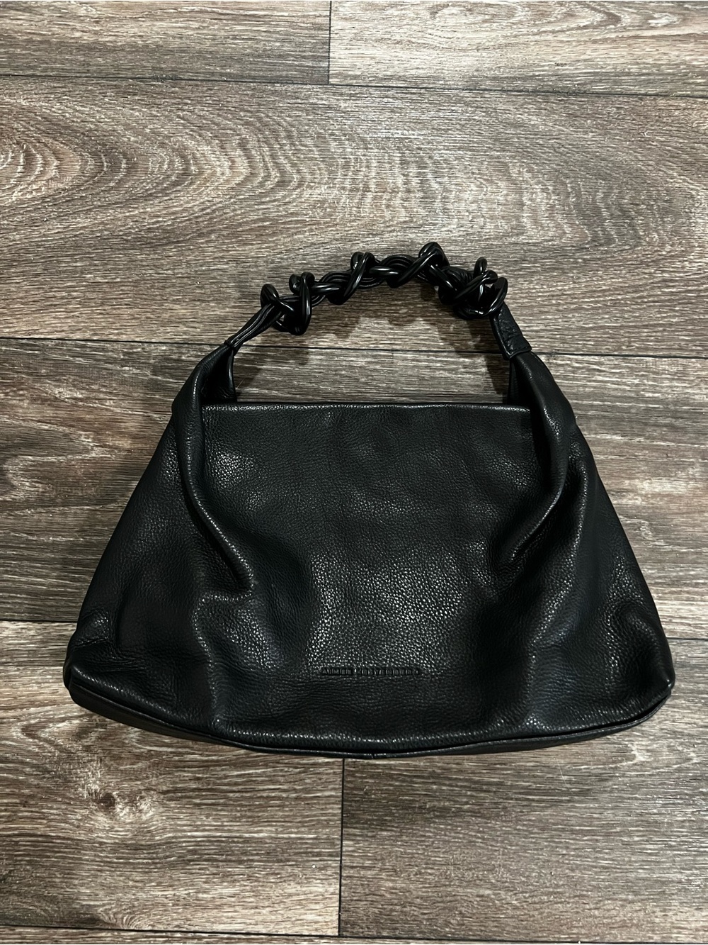 AIMEE KESTENBERG Over The Moon Black Leather Top Handle Shoulder Bag